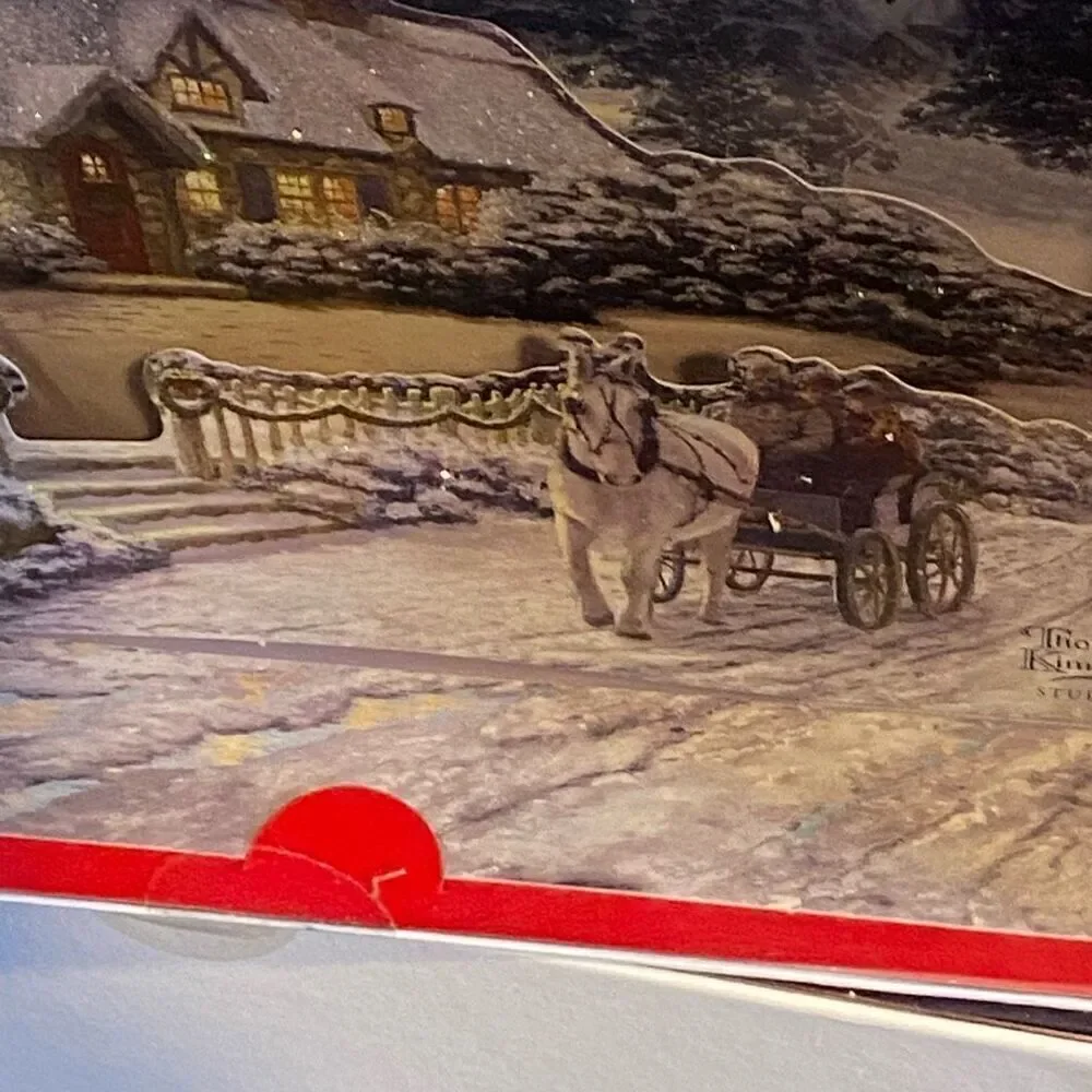 Hallmark 3D Thomas Kinkade Christmas Cards NEW 16
